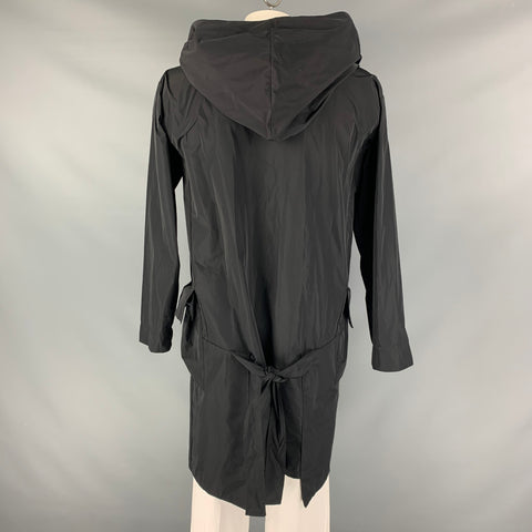 REFLECTSS  Size L Black Nylon Zip Up & Hood Coat