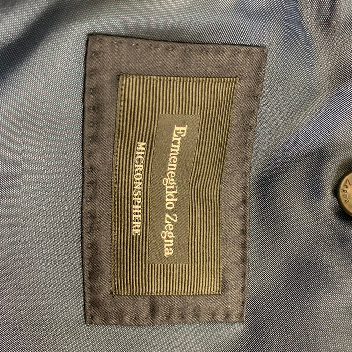 ERMENEGILDO ZEGNA pour WILKES BASHFORD Taille 48 Manteau de sport à simple boutonnage en laine marine