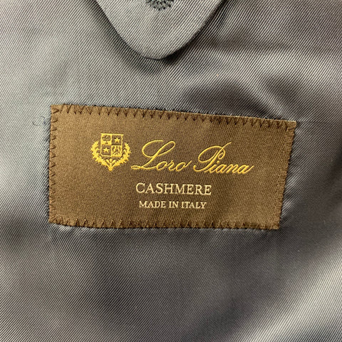 LORO PIANA Size 38 Blue Cashmere Single Breasted Sport Coat