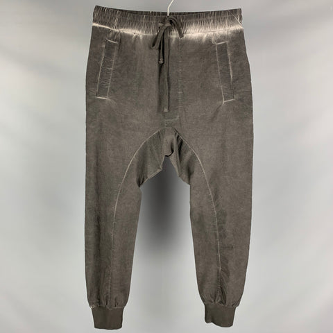 THOM KROM Size S Grey Linen Blend Drop-Crotch Casual Pants