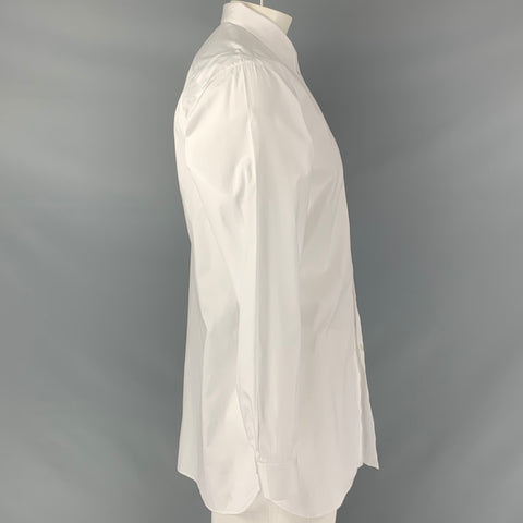BURBERRY LONDON Size XL White Cotton Button Up Long Sleeve Shirt