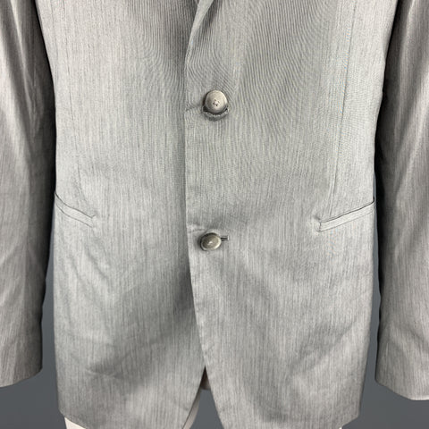 THEORY Size 44  Gray Heather Cotton Blend Notch Lapel Sport Coat Jacket