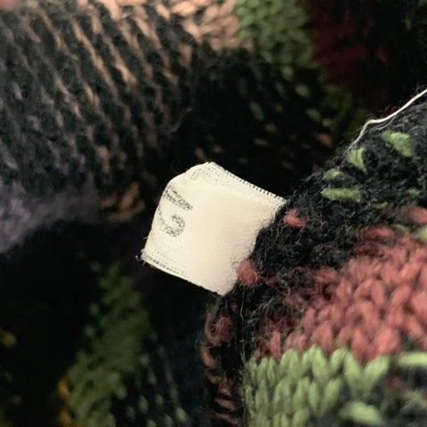 M MISSONI Taille 6 Manteau à boutons-pression tricotés en laine multicolore
