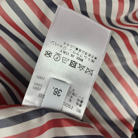 THOM BROWNE Taille 2 Mini-jupe plissée en flanelle de laine gris anthracite