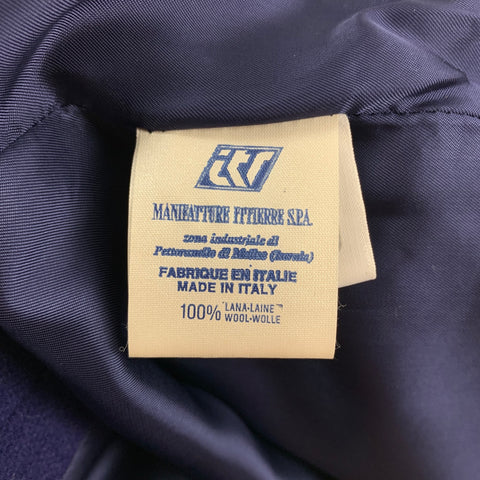 Vintage VERSACE JEANS COUTURE Size S Purple Wool Zip & Buttons Oversized Coat