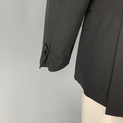 PORTS INTERNATIONAL Size 40 Black Wool Tuxedo Sport Coat