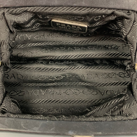 PRADA Mini sac à main bandoulière en nylon noir