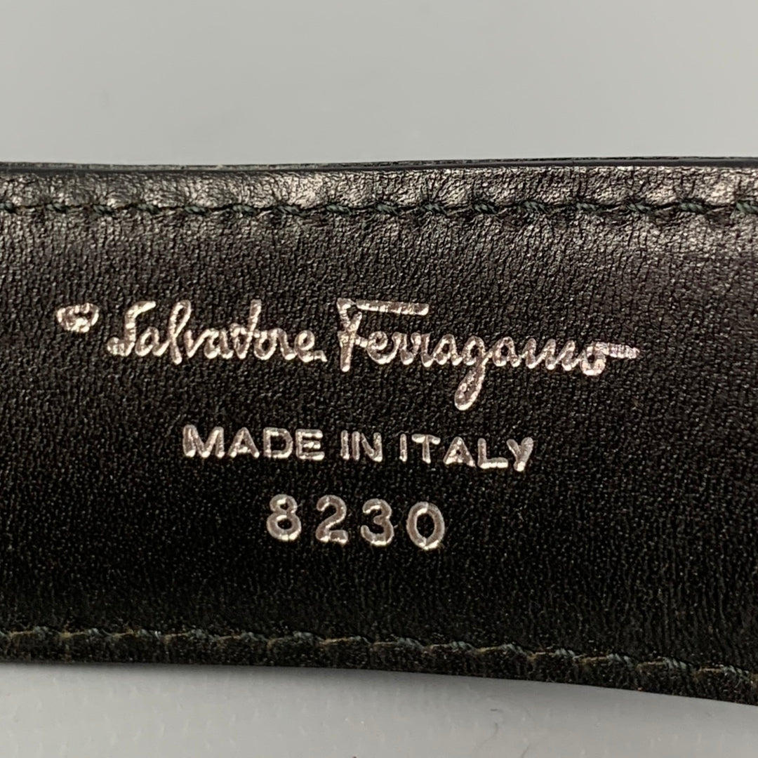 SALVATORE FERRAGAMO Size 38 Black Leather Belt