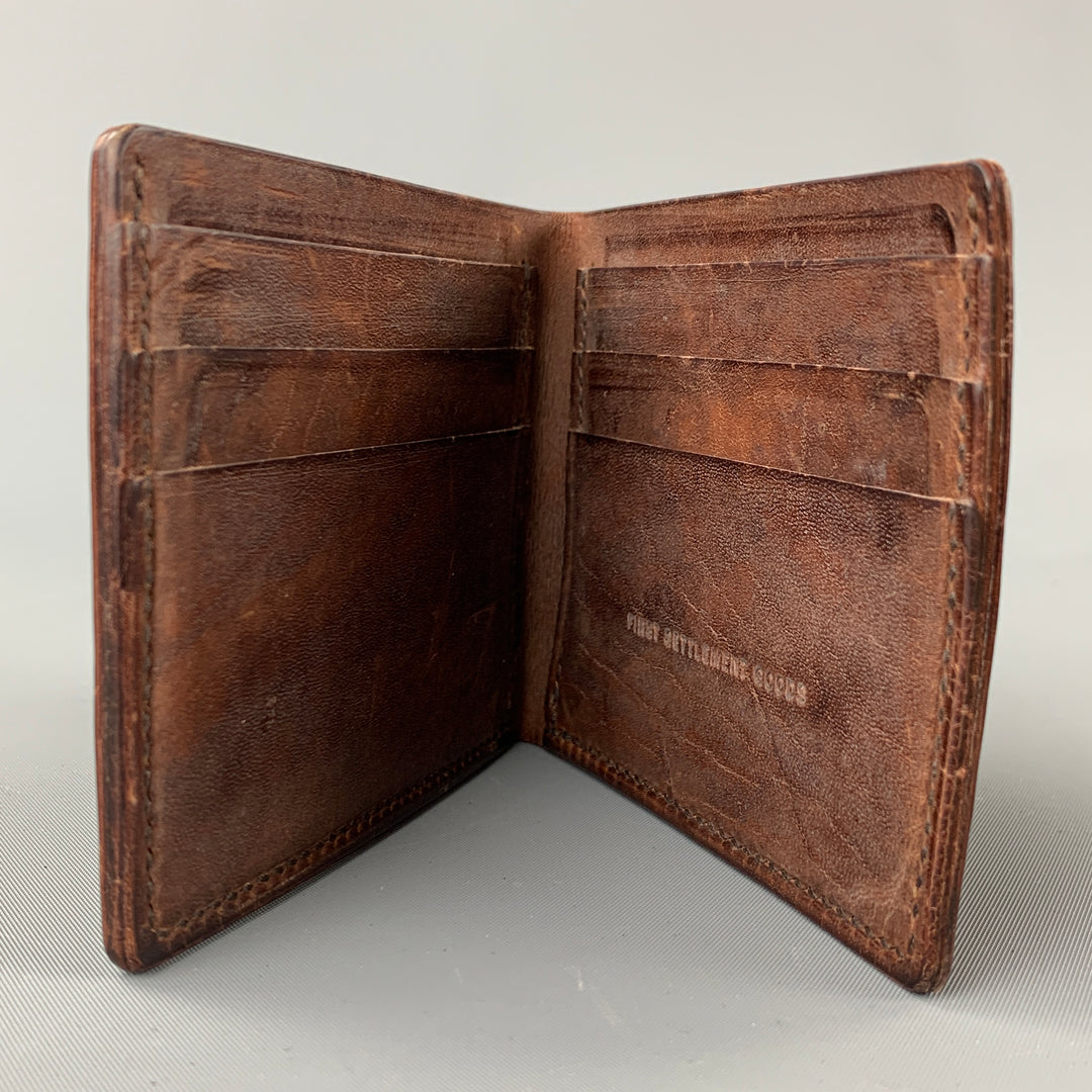 FIRST SETTLEMENT GOODS Brown Distressed Leather Wallet