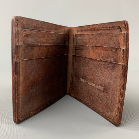 FIRST SETTLEMENT GOODS Brown Distressed Leather Wallet