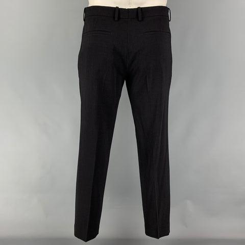 THEORY Size 42 Black Wool Blend Notch Lapel Suit