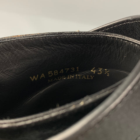 SAINT LAURENT Taille 10,5 Bottines à bride en cuir noir