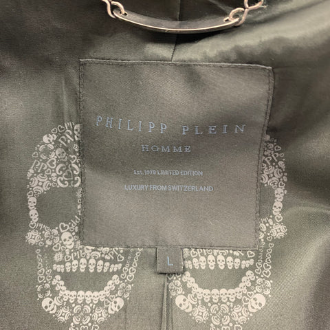 PHILIPP PLEIN Size 38 Light Gray Cotton Blend Single Button Suit