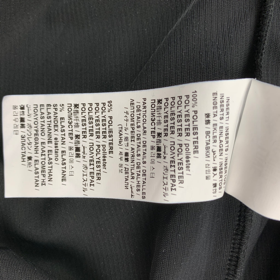 LOVE MOSCHINO Talla 6 Chaqueta bomber con botones a presión de poliéster texturizado negro