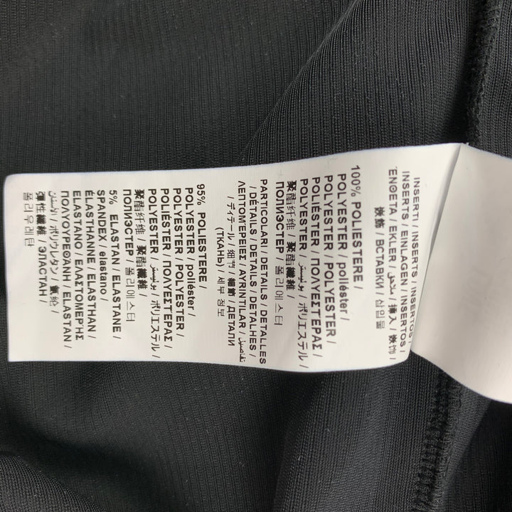 LOVE MOSCHINO Talla 6 Chaqueta bomber con botones a presión de poliéster texturizado negro