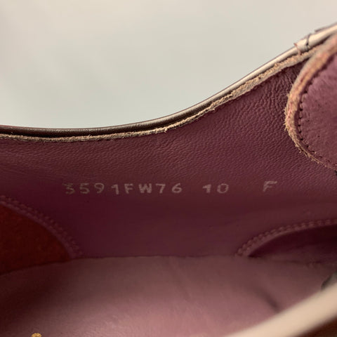 VIVIENNE WESTWOOD Taille 11 Chaussures à lacets en cuir antique bordeaux