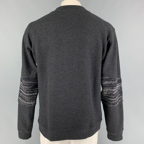 GIORGIO ARMANI Size L Gray Wool Mock Neck Sweater