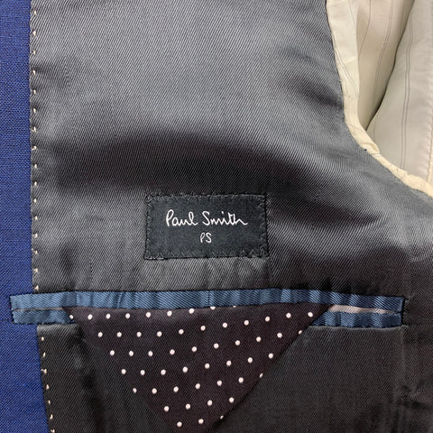 PS by PAUL SMITH Size 42 Navy Wool / Mohair Notch Lapel Sport Coat
