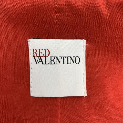 VALENTINO RED Size 8 Red Stretch Cotton Cropped Blazer