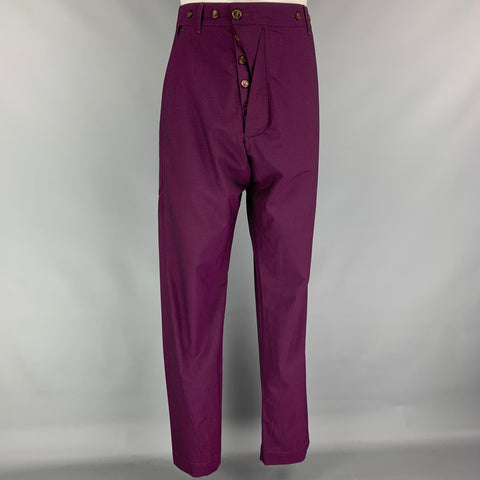 VIVIENNE WESTWOOD MAN Size 38 Purple Wool Short Sleeve Regular Fit 3 Piece Suit