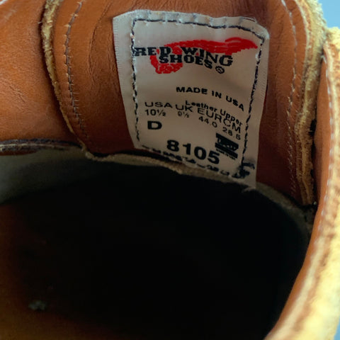 RED WING Size 10.5 Khaki Leather Low Top Lace Up Shoes