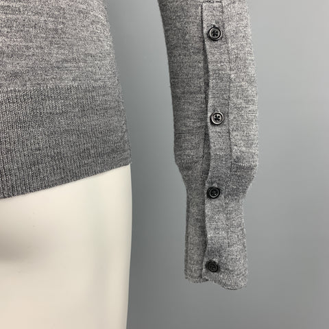 FIFTH AVENUE SHOE REPAIR Size S Dark Gray Knitted Wool Blend Pullover