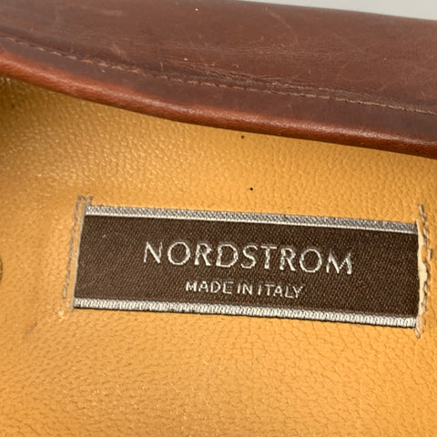 NORDSTROM Size 9 Brown Leather Penny Strap Duncan Loafers