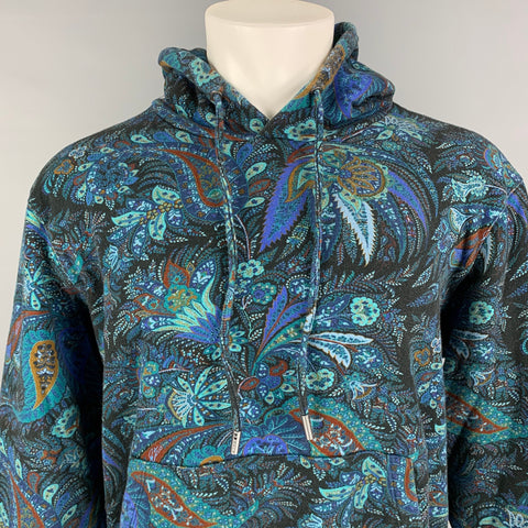 ETRO Sweat à capuche en coton Paisley multicolore taille S