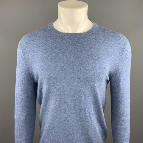 RALPH LAUREN Size S Blue Heather Cashmere Crew-Neck Pullover