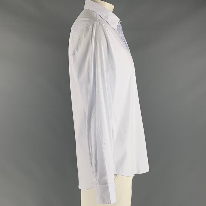 JOHN RICHMOND Taille XL Chemise à manches longues boutonnée en mélange de coton uni blanc