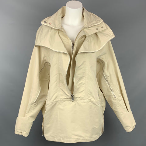 GIVENCHY Primavera 2021 Talla 4 Chaqueta cortavientos con detalle de cremallera en algodón / poliéster beige