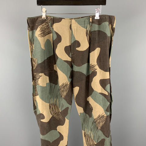 LEVI'S MADE & CRAFTED Size 32 Olive Camouflage Linen Casual Pants