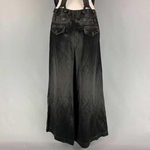 MARC by MARC JACOBS Mono de pierna ancha en mezcla de acetato satinado negro talla M