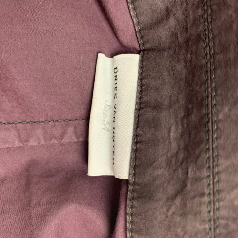 DRIES VAN NOTEN Size 44 Brown Cotton Single Breasted Sport Coat