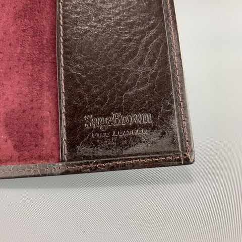 SAGEBROWN Dark Wine Brown Leather Passport Cover