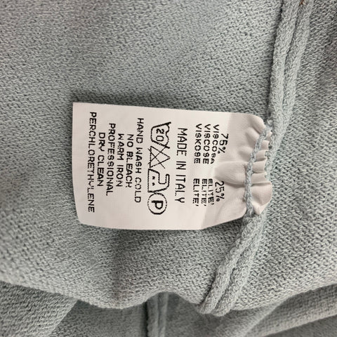 GRAN SASSO Size M Blue Light Blue Viscose Half Zip Polo