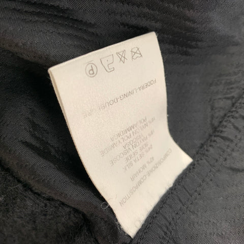 BALENCIAGA Size XS Black Mohair Blend Knitted Oversized Vest