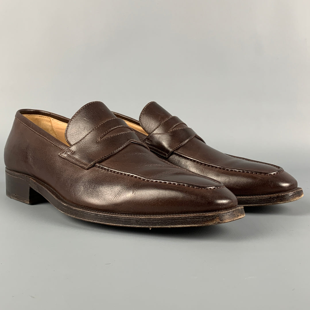 GRAVATI for WILKES BASHFORD Size 8 Brown Leather Slip On Loafers