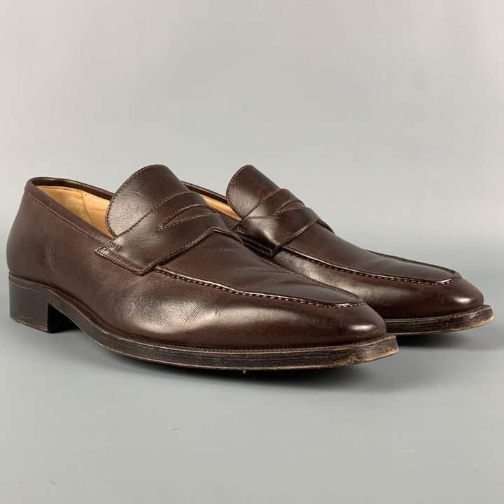 GRAVATI for WILKES BASHFORD Size 8 Brown Leather Slip On Loafers