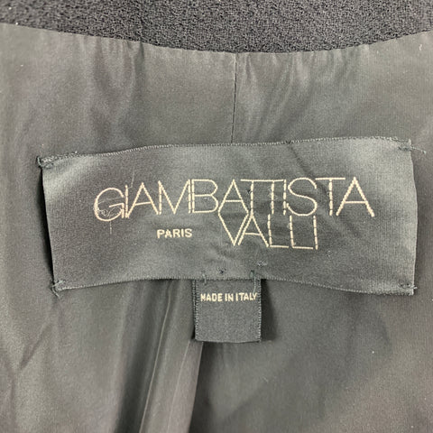GIAMBATTISTA VALLI Talla XS Chaqueta plisada de lana virgen negra