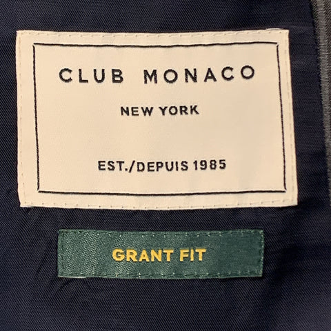 CLUB MONACO Size 38 Grey Stripe Regular Cotton Notch Lapel Sport Coat