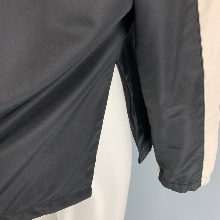 DANIEL PATRICK Size M Black Cream Color Block Polyester Jacket