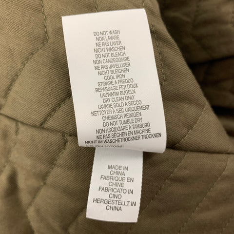 PS by PAUL SMITH Size S Olive Cotton Double Breasted Peacoat