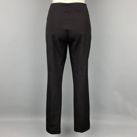 JOSEPH Size 12 Black Viscose / Cotton Narrow Leg Dress Pants