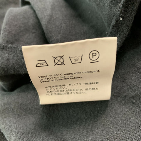 OUR LEGACY Size XS Black Linen &  Cotton Crew-Neck T-shirt