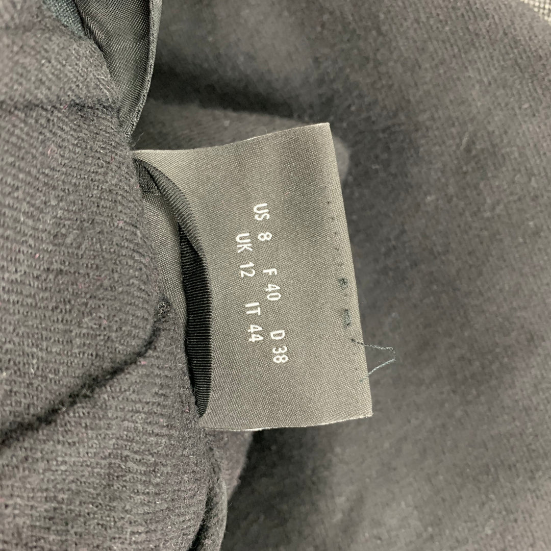 AKRIS Size 8 Black Grey Wool Nailhead Jacket Blazer