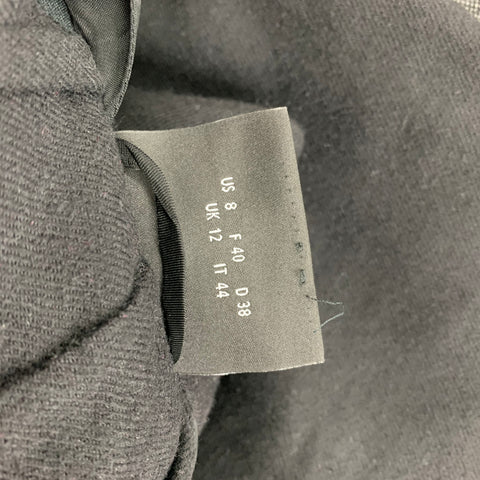 AKRIS Size 8 Black Grey Wool Nailhead Jacket Blazer