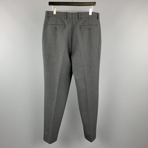 ENZO CECI Size 34 Dark Gray Cotton Front Tab Dress Pants