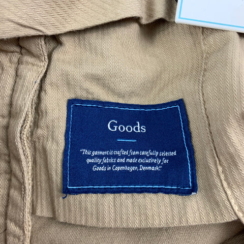 GOODS Taille 32 Pantalon décontracté en coton kaki à devant plat