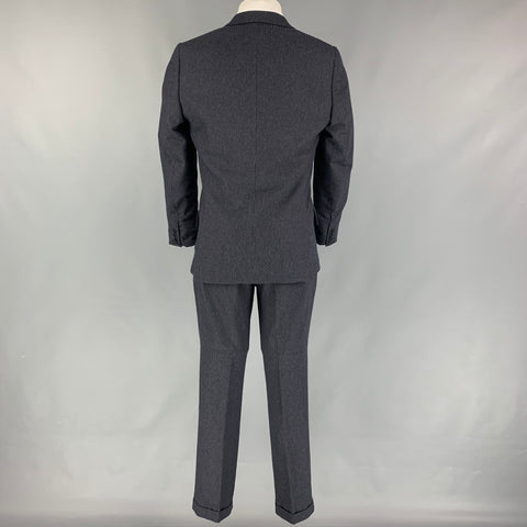 PS by PAUL SMITH Size 38 Navy Grey Stripe Wool Blend Notch Lapel Suit